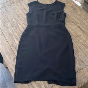 Black business dress knee length